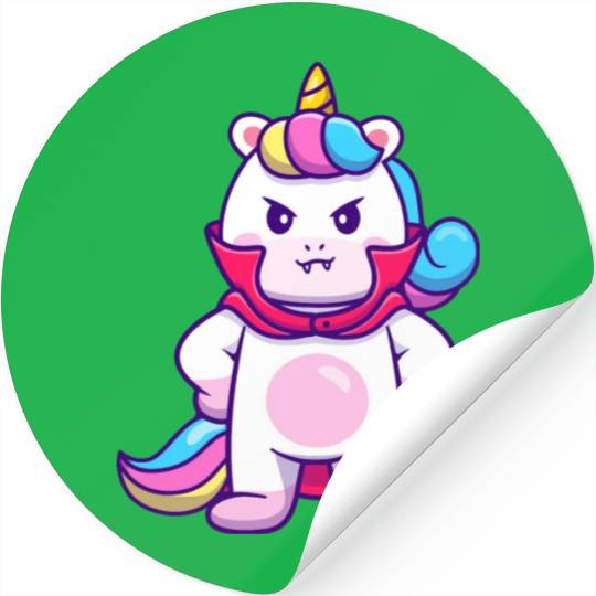 Unicorn Vampire - Halloween Stickers