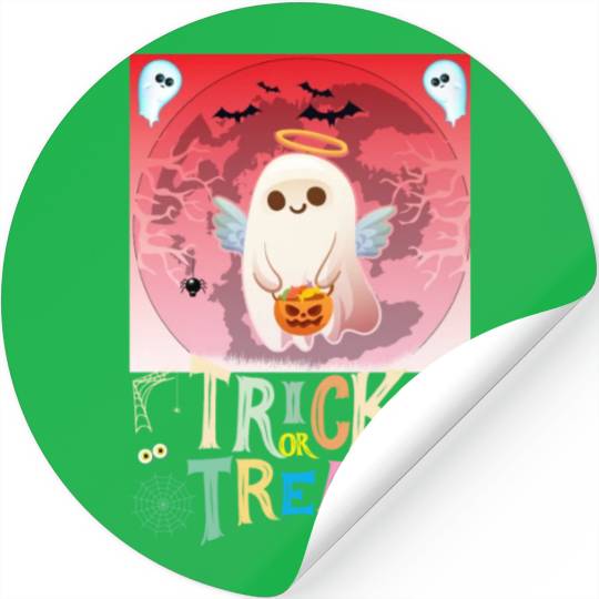 Halloween Trick Or Treat Cute Ghost Stickers