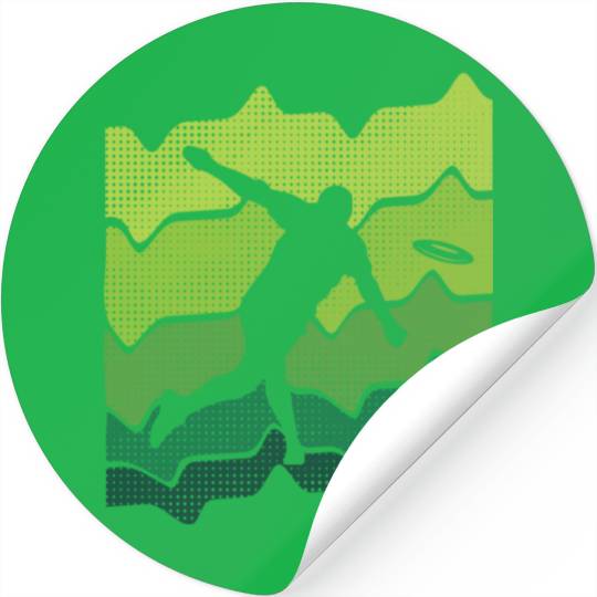 Disc Golfer Graphic Flying Disc Golf Stickers