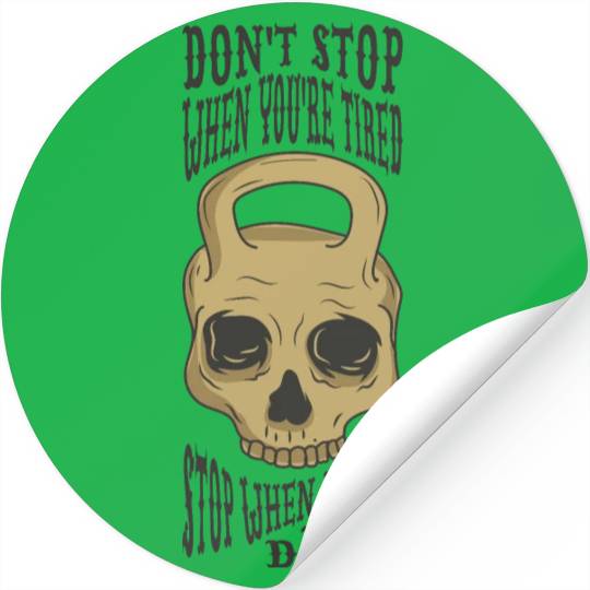 Never give up halloween train hard fitness Stickers