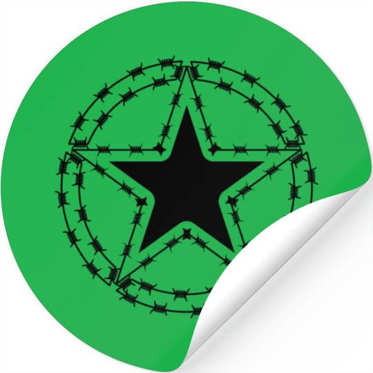 Barbed Wire US Army Star Stickers