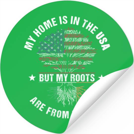 Ireland American Country Heritage Flags Stickers
