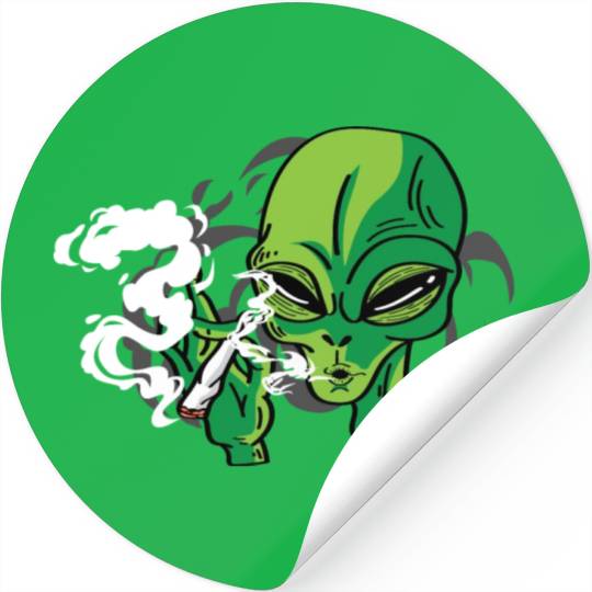 Alien Smoking Gangster Gift Stickers