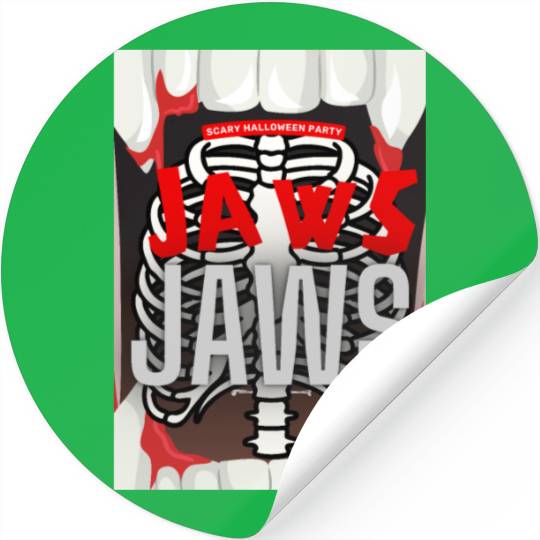 Jaws Halloween Stickers