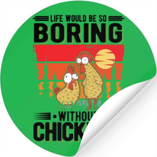Chickens Gift Farmer Chicken Coop Stickers