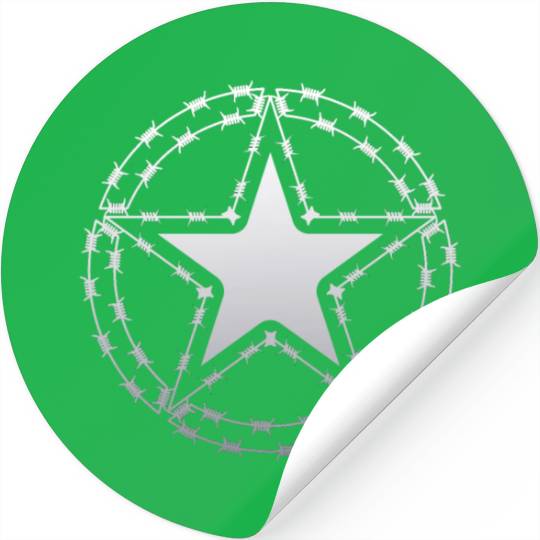 Barbed Wire US Army Star Stickers