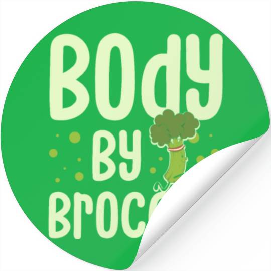 Body By Broccoli Vegetarian Veggies Vegan Stickers