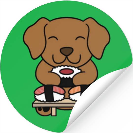 Sushi Lover Vizsla Stickers