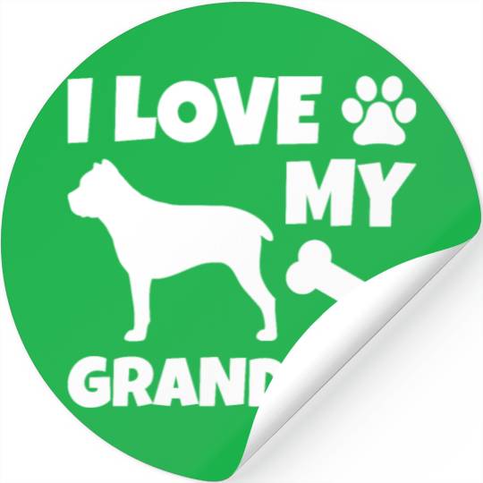 I Love My Granddog Cane Corso Stickers