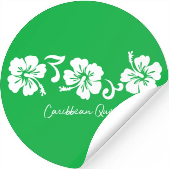 Caribbean Hibiscus Flower Womens Stickers