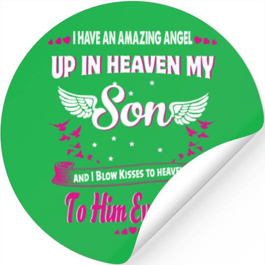 My Son Forever My Angel Sympathy In Loving Memory Stickers