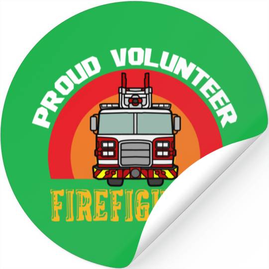Proud Volunteer Firefighter Stickers