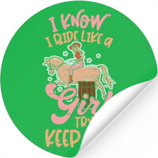 Barrel Racing Rodeo Equestrian Horse Barrel Racer Stickers