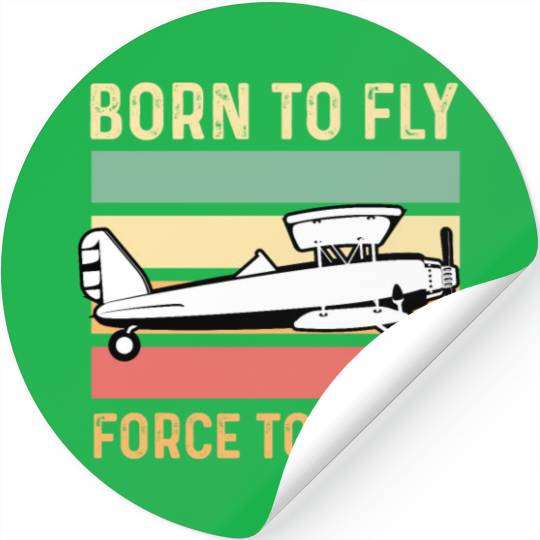 Forced to Walk Aircraft Mechanic Gift Stickers