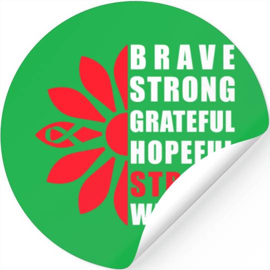 Stroke Awareness Brave Strong Grateful Stroke Stickers