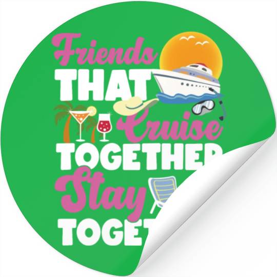 Cruise Ship Vacation Friends Stickers