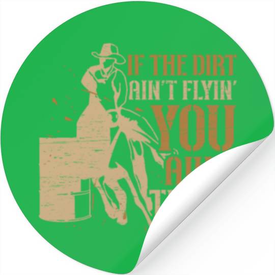 Barrel Racing Dirt Rodeo Equestrian Horse Barrel Stickers