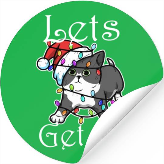 Lets get lit christmas Stickers