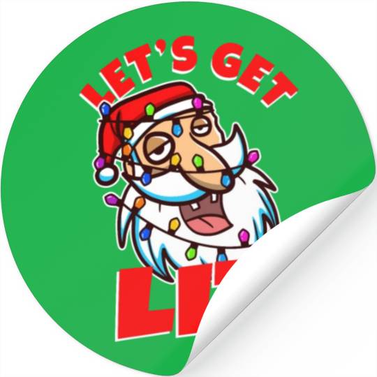 Lets get lit christmas Stickers