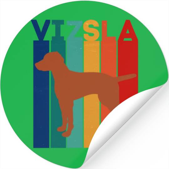 Vizsla Rainbow Square Stickers
