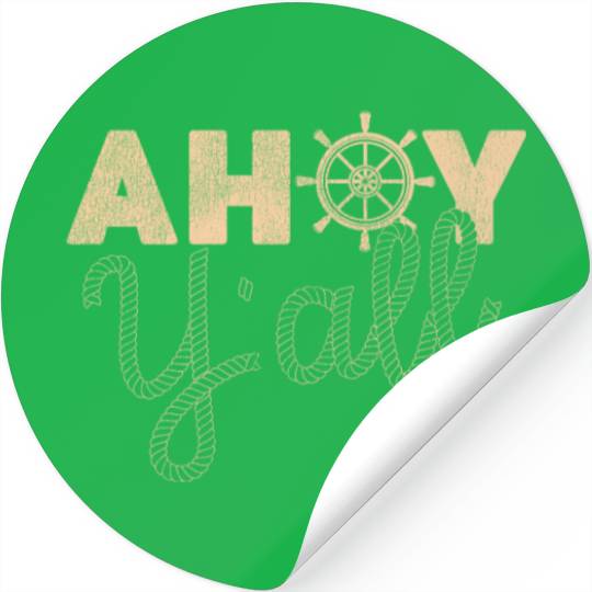 Cruise Ship Vacation Girl Ahoy Stickers