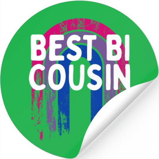 Best Bi Cousin Bisexual LGBTQ Bi Pride LGBT Family Stickers