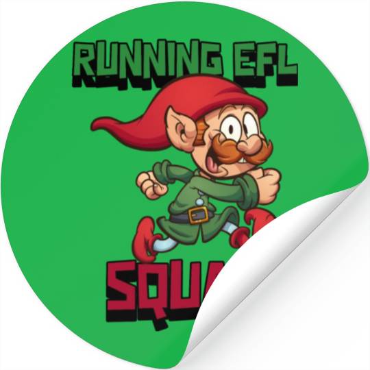 Christmas Modern Funny Character running efl Stickers