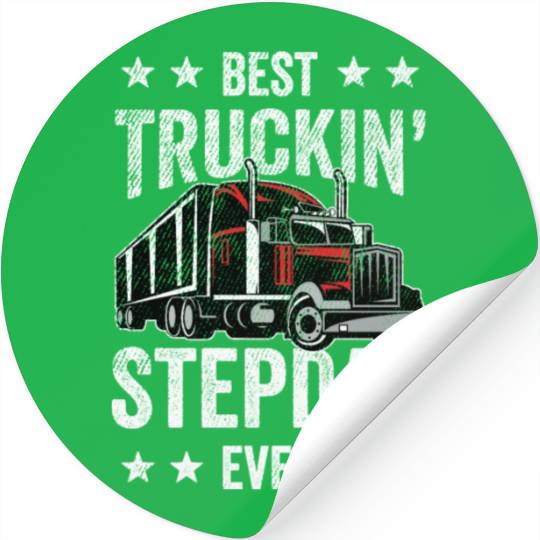 Best Truckin Dad Stepdad Ever Fathers Day Truck Stickers