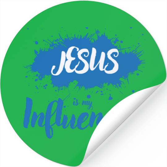 JESUS is my Influencer blue light Stickers