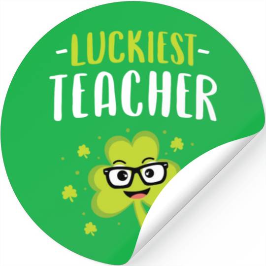 Luckiest Teacher Leprechauns St Patricks Day Teach Stickers