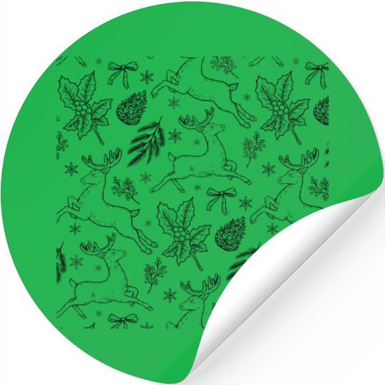 Vintage Christmas Pattern Stickers