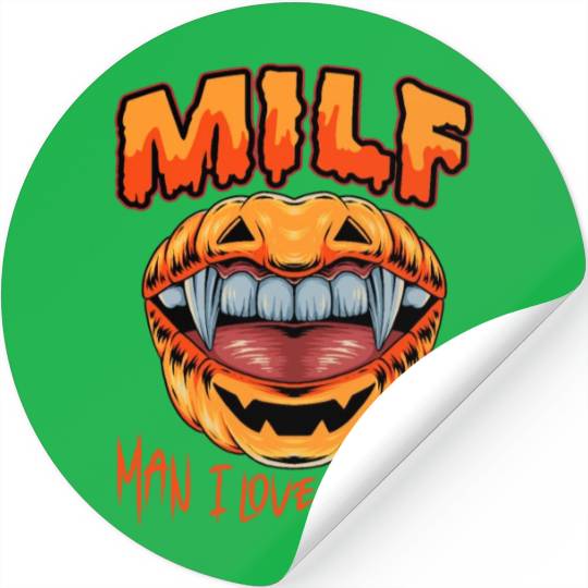 MILF Man I Love Fangs Funny gift Halloween Vampire Stickers