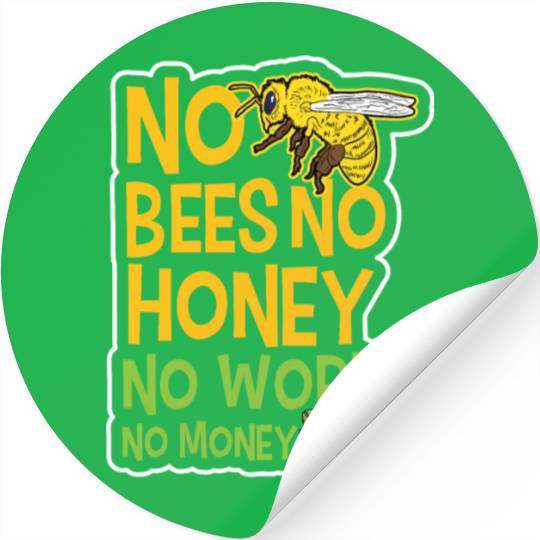 No Bees Honey Beekeeping Birthday Gift Stickers
