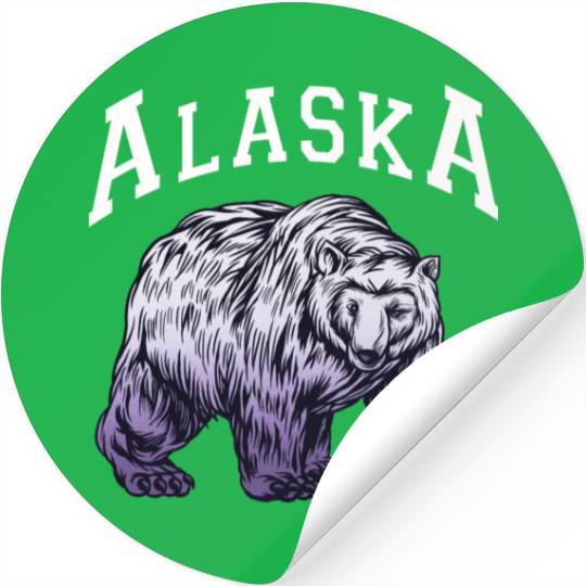 Alaska Gift USA Natur Bär Denali Grizzly Wald Stickers