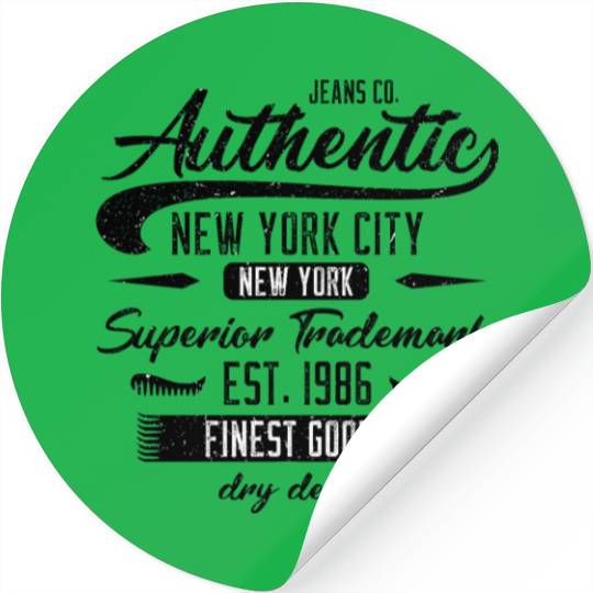 New York City Born In 1986 Vintage Birthday Stickers