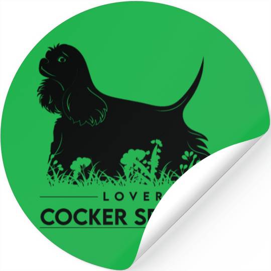 Cocker Spaniels lover Blak ,Dog lover, pets lover Stickers