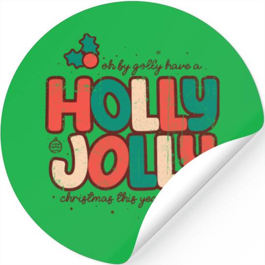 Holly jolly christmas Stickers