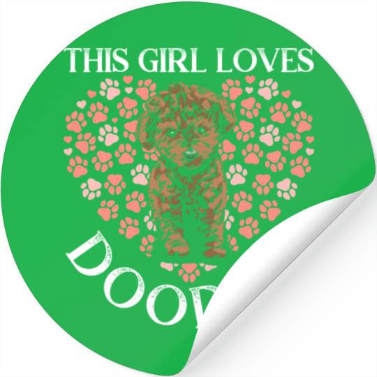 This Girl Loves Doodles Goldendoodle Dog Owner Stickers