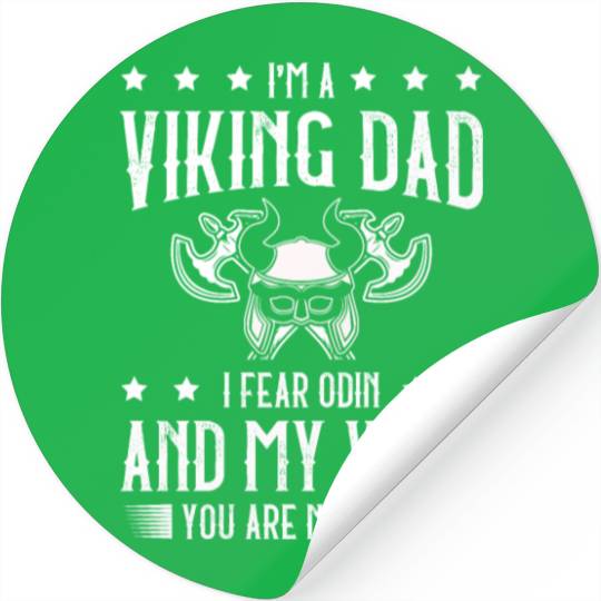 Viking Dad Pagan Scandinavian Berserker Norsemen Stickers