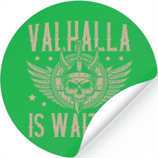 Valhalla is Waiting Pagan Norsemen Viking Warrior Stickers