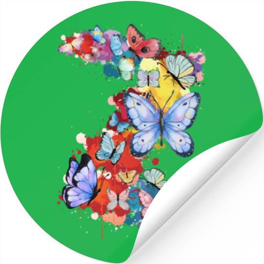 Colourful Butterflies Gardening Butterfly Lover Stickers