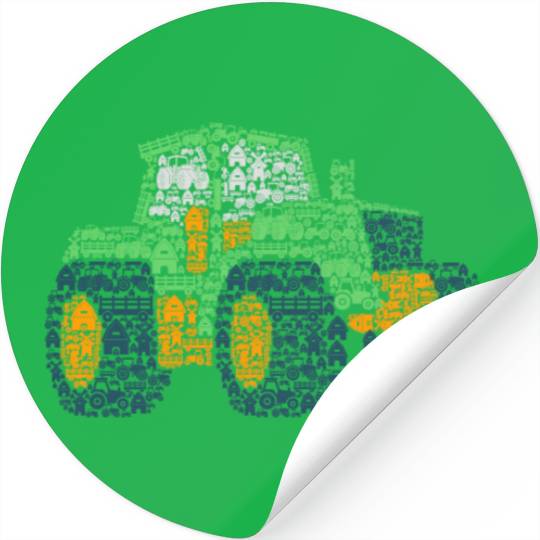 Tractor Tractor Farm Boy Kids Stickers
