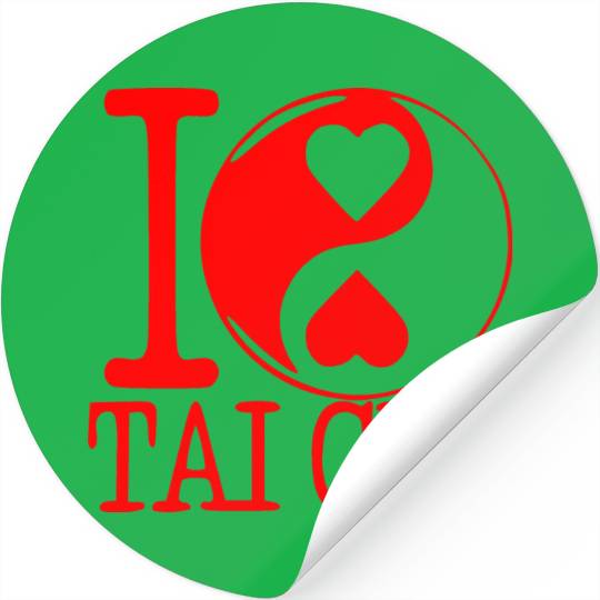 I Love Tai Chi ©WhiteTigerLLC.Com Stickers