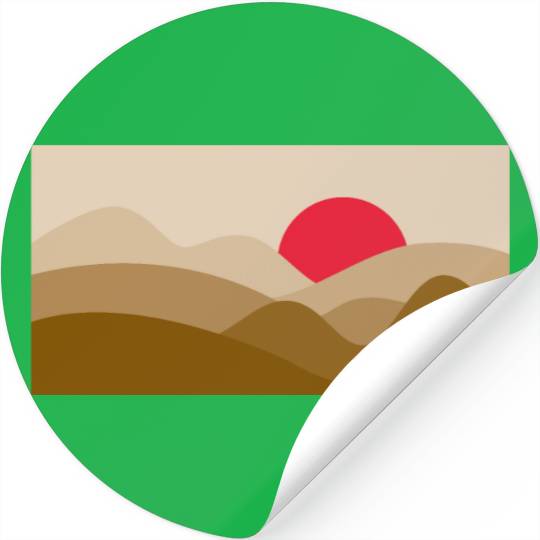Minimalist Sun Copper Brown Stickers