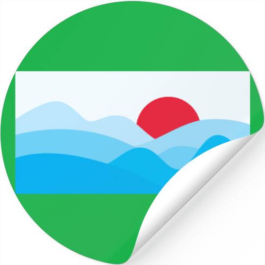 Minimalist Sun Light Blue Stickers