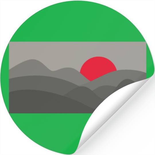 Minimalist Sun Dark Theme Stickers