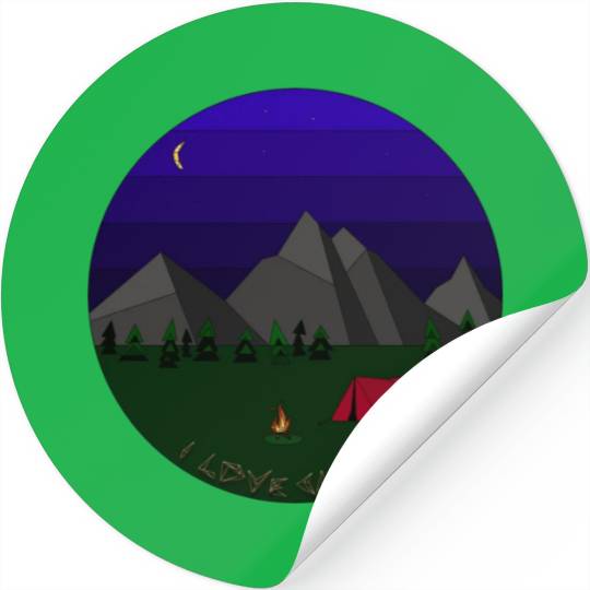 I love camping Stickers
