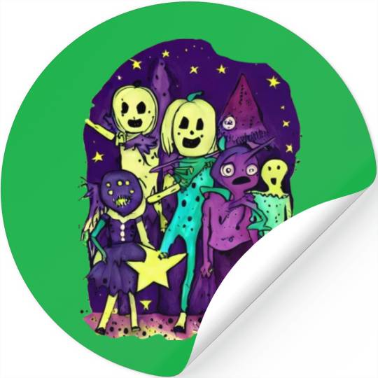 Halloween Funny Friends Stickers