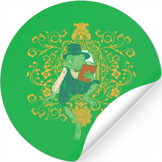 Classy Royalty Prince Toad Frog Amphibian Stickers