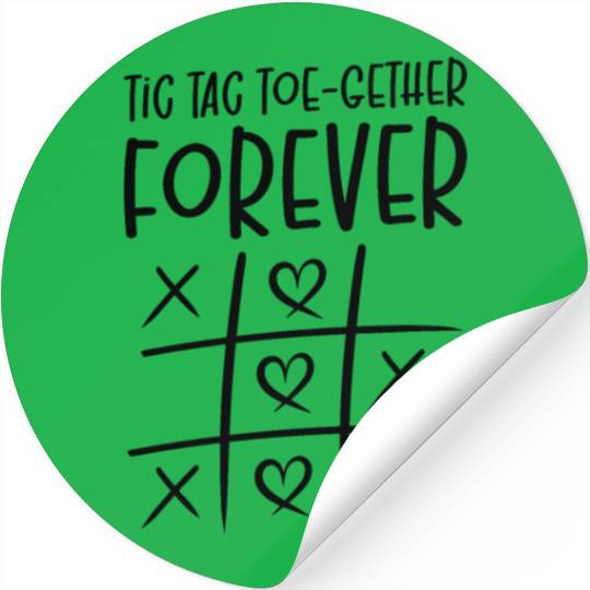 Valentines Kids Family Tic Tac Toe game Stickers